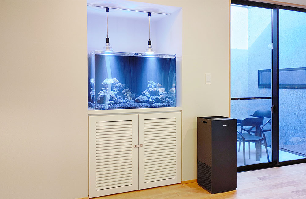 ご自宅に90cm水槽を設置