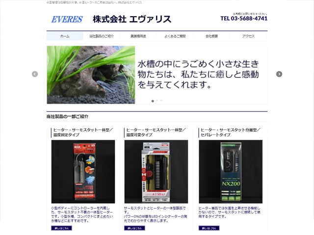 エヴァリス ホームページ