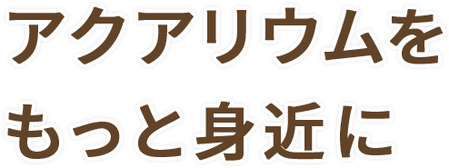 アクアリウムをもっと身近に 水槽レンタルサービス